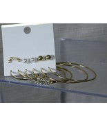 6 PAIR OF COSTUME JEWELRY EARINGS ALL FOR PIERCED - £3.09 GBP