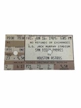 6/16/1989 Astros @ SD Padres Ticket Stub Gwynn Run Scored Early Biggio Game - £15.98 GBP