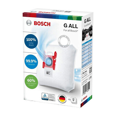4 Bosch Vacuum Part 17003048 Canister / Paper Bags, G, 4PK, Compact - $38.24