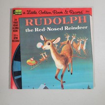 A Little Golden Book and Record Rudolph the Red Nosed Reindeer 45 RPM Vi... - £7.10 GBP