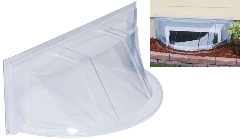 Window Well Cover Round Bubble, Economy 39 in. W x 17 in. D x 15 in. H, ... - $23.69