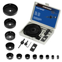 Kit For Wood- 16 Pieces 3/4-5 Full Set In Case With 1Pcs Hex Key, 2Pcs Mandrels  - £26.85 GBP