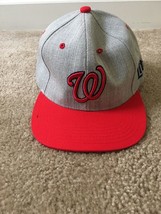 Melonwear Washington Nationals Miller Lite Gray Red Strap Back Cap Hat - £26.20 GBP