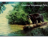 Generic Greetings Black Bear Weyauwega Wisconsin WI UNP Chrome Postcard W22 - $2.92