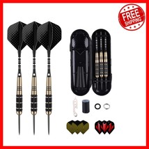 Ultimate Darts Bundle - Steel Tip Darts, Flights, Sharpener, 24/27g Options - $39.42 CAD