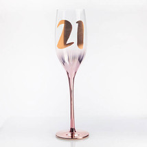 Birthday Blush Champagne Glass - 21st Birthday - £25.95 GBP