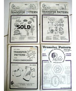 Three Pretty Punch Hot Iron Transfer Patterns in Sealed Envelopes - 1980... - $284.92 MXN