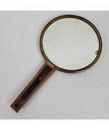 Antique Hand Mirror w/ Floral Inlay 8.5 Inch Long - €25,00 EUR