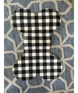 Bone Dry DII Braided Pet Mat Collection 100% Cotton, Bone Shape, Black/W... - $14.55