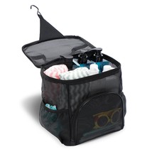 Portable Hanging Shower Caddy Toiletry Bag College Dorm Essentials Mesh Travel S - £19.51 GBP