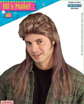 Forum 80&#39;s Long Brown Mullet Wig Redneck Hillbilly Adult Costume Accessory 67901 - £9.54 GBP