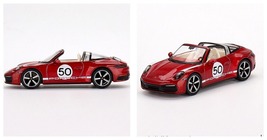 1:64 Porsche 911 Targa 4S Heritage Design Edition Cherry Red Diecast - $35.99