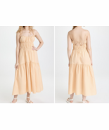 Vince Ruched Tie Back Cami Dress Peach ( M ) - $5,601.52 MXN
