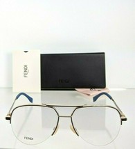 Brand New Authentic Fendi Eyeglasses FF M0036 J5G 55mm Frame Gold 0036 - £99.70 GBP