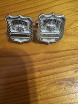 Vintage Police Badge Cuff Links Swank Silver Tone - £36.39 GBP