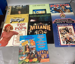 Mixed Lot Of 10 Vintage LP’s - Cat Stevens, Jimmie Rodgers, Gordon Lightfoot - £19.12 GBP