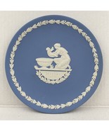 Wedgwood WHITE on BLUE Jasperware MOTHER&#39;S Day PLATE 1973 Collector 6.5&quot; - £18.26 GBP