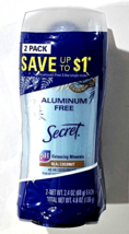 2 Packs Secret Aluminum Free Ph Balancing Real Coconut Deodorant 2.4oz - £20.53 GBP