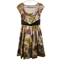 Anthropologie Floreat Travessia Dress Womens 4 Used Tulle Skirt Purple Green - £31.75 GBP