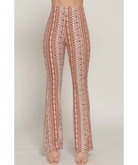 Waist Elastic Slim Flare Print Pants - $17.50