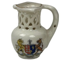 Vintage Chester Crested China Model Of Puzzle Jug Commemorative 3&quot; Ceramic - $14.00