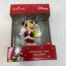 New In Box Walt Disney&#39;s Mickey Mouse as Santa Claus Hallmark Ornament 2015 - £7.88 GBP
