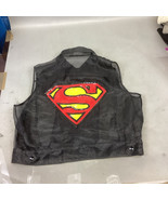 Vintage Unisex Sequin Superman Logo Polo Sheer See Through Tank Top - €12,78 EUR