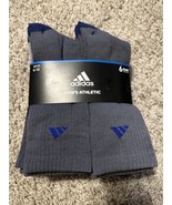 Adidas Mens Athletic Slightly Imperfect Gray Crew Socks 6 Pair Size 6-12 - $25.54 CAD
