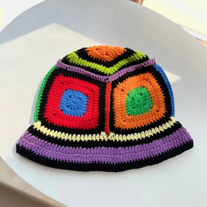 2023 NEW Women&#39;s Handmade Crochet Bucket Hats Y2k Fashion Summer Beach Hat - £12.16 GBP
