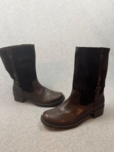 Sonoma Womens Pull on Mid Calf Boots Size 9 Leather Winter Casual Classi... - $44.99