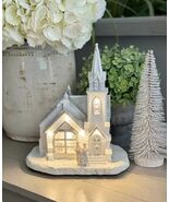 LED Light Up White And Silver Church Decoration - $985.18 MXN