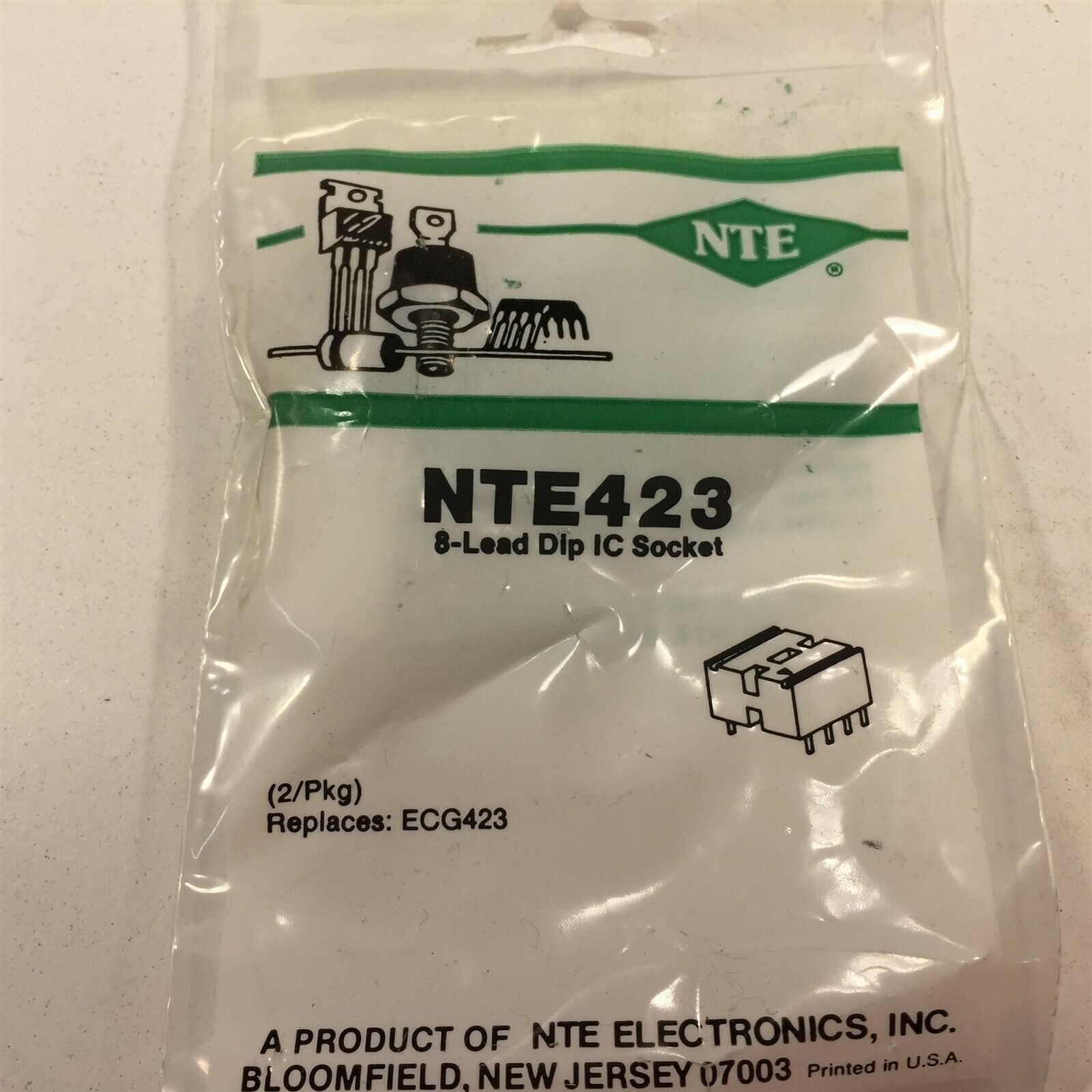 Primary image for (22) NTE423 Socket for 8 Lead DIP Type Package - Lot of 22
