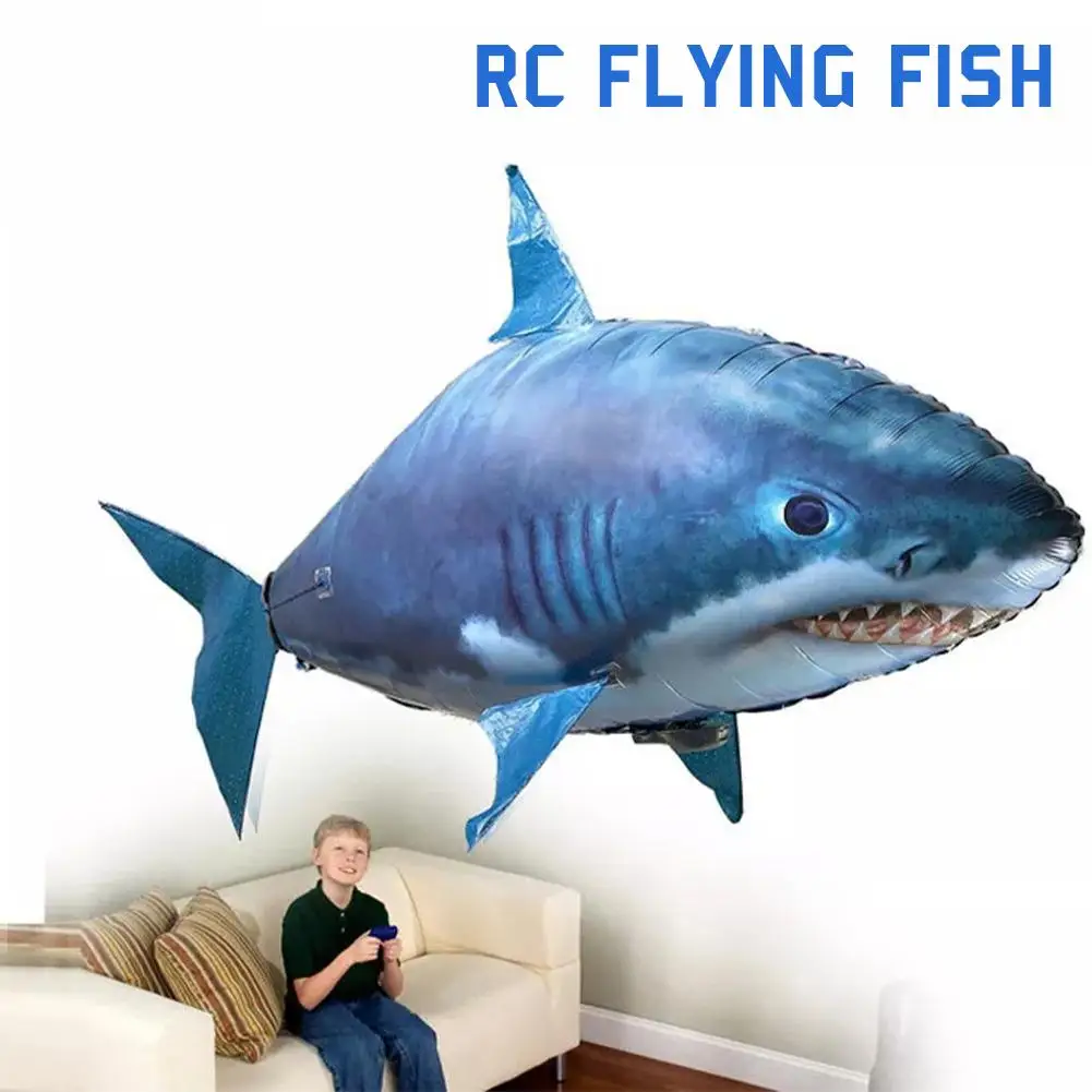 Creative Remote Control Flying Fish Shark Electric Air Inflatable Flying Fish - £21.29 GBP