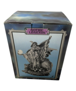 Fantasy Wizard Winged Dragon Resin Statue Metallic Mystical Crystal Goth... - $58.45 CAD