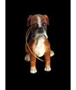 Boxer Dog Christmas Ornament Resin Gift Puppy Breed 3&quot; Sitting - $22.22