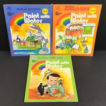 Walt Disney's Paint with Water Book Lot of 3 Golden Fairy Tales Donald Duck Bugs - $16.81