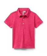JANIE and JACK Slub Polo Tee T Shirt Boy COTTON Dark Pink Size 5 NeW TAGS - $33.18 CAD