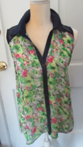 VERY J Multicolor High Low Sheer Sleeveless Blouse size L - $6.99