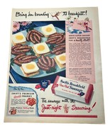 Swifts Brookfield Pork SausagePrint Ad Breakfast  Vintage 1948 Color Ori... - £11.06 GBP