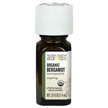 NEW Aura Cacia Oil Essential Bergamot Organic 0.25 Fl Oz - $15.03