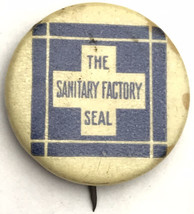 The Sanitary Factory Seal BISCUIT CRACKER Co. Small vintage Pinback Button - $14.95