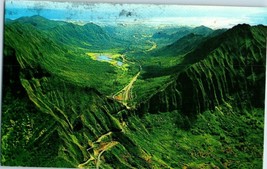 Aerial View Nuuanu Pali Oahu, Hawaii Vintage POstcard 1968 - £8.85 GBP