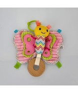 Infantino Butterfly Baby Toy Rattle Crinkle Wood Chew Teether Teething C... - £19.43 GBP