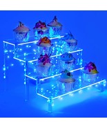 4 Tier Acrylic Display Stand With Light, 2-Pack Clear Cupcake Stand Hold... - $40.99