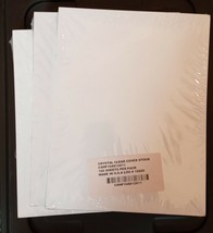 LOT OF 3 CRYSTAL CLEAR COVER STOCK 8.5X11 100 SHEETS PER PACK - £55.35 GBP