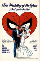 VINTAGE 1987 Marvel Spider-Man Wedding Peter Parker MJ Print Advertisement - £15.81 GBP