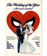 VINTAGE 1987 Marvel Spider-Man Wedding Peter Parker MJ Print Advertisement - £15.56 GBP