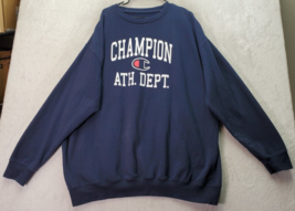 Champion Sweatshirt Men 4XL Navy Athleticwear Long Raglan Sleeve Round N... - $27.73