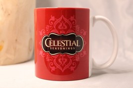 Celestial Seasonings Mug Red Geometrical 12oz Coffee Tea Cup 2016 New Old Stock - $12.46