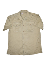Vintage US Army Shirt Mens M Short Sleeve Khaki CTN Button Up 1996 - £15.09 GBP